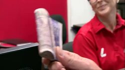 EU REFERENDUM: UKIP's Nigel Farage campaigning in Betting Shop News Clip