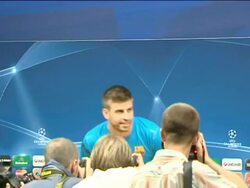 Barcelona and Chelsea train at Camp Nou ahead of C Stock Footage