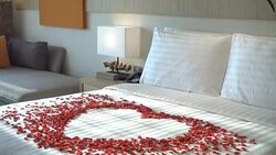 Pillow on bed Stock Footage