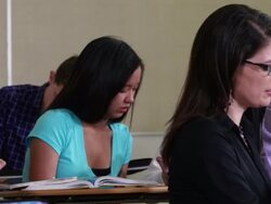 High School students in classroom Stock Footage