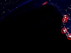 Earth Rotation at Night with City Lights Stock Footage