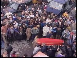 ALBANIA: JAILED FATOS NANO ALLOWED TO ATTEND MOTHERS FUNERAL News Clip