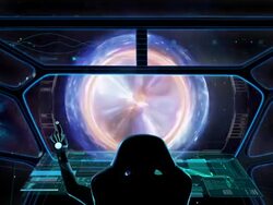 Spaceship Cockpit. Warp speed Stock Footage