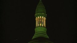 CLEAN : St Patrick's Day: Paris' Sacre Coeur lit up in green News Clip