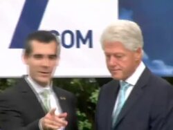 President Bill Clinton Supports Prop 87 Stock Footage