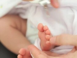 Baby nail clip Stock Footage