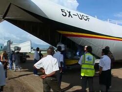 Crowds wait for food, MSF treats cholera victims, aid plane News Clip