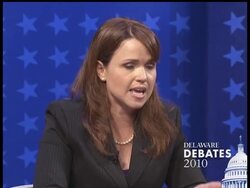 Delaware's two senate candidates, Republican Christine O'Donnell and Democrat Chris Coons traded shots and personal attacks in a lively 90-minute nationally televised debate Wednesday.  (Oct. 13) News Clip