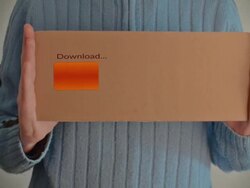 Progress bar on cardboard. Stock Footage