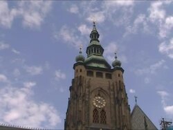 Tower from cathedral. Prag, Europe Stock Footage