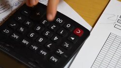 Working officer about cafinancial. Stock Footage