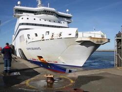 Ferries Cross The Channel From Calais Stock Footage