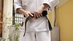 Man Practicing Martial Arts Stock Footage