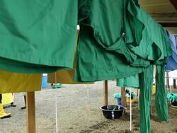 Ebola Case Management Facility ELWA 3 In Monrovia Stock Footage