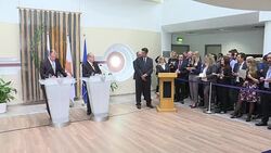 CLEAN : Russian FM Lavrov in Cyprus meets with Cypriot counterpart News Clip