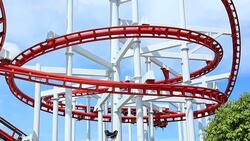 Roller Coaster Rail Stock Footage