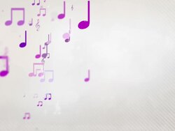 Floating Musical Notes - Pink (Full HD) Stock Footage