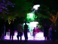 Waterfall at night Stock Footage