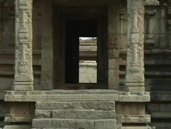 CU, ZO, MS, Achyuta Raya Temple, Hampi, Karnataka, India Stock Footage
