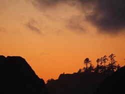 mountain silhouette sunset Stock Footage