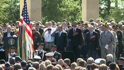 CLEAN : Obama Hollande pay tribute to Americas war dead News Clip