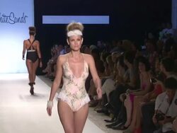 Models walk the runway during the White Sands Australia swimwear 2012 show  Stock Footage