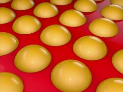 Glossy Bumps Background Loop - Red/Yellow (Full HD) Stock Footage