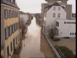 GERMANY: FREAK WEATHER CONDITIONS CAUSE  WIDESPREAD FLOODING News Clip