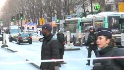 CLEAN : Man shot dead attacking police on Charlie Hebdo anniversary News Clip