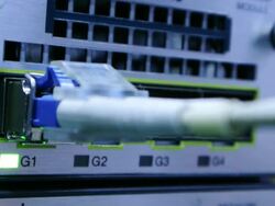 Unplug Fiber Optic Cable out Switch Stock Footage