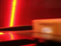 Parcel Scanner Station in Distribution Center CU Stock Footage