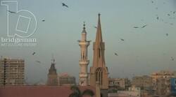 A church and a mosque in Karachi Stock Footage