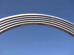 CU Arch of Friendship Stock Footage