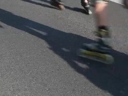 Roller skating Stock Footage