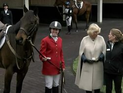 Duchess of Cornwall Feeding Racehorse News Clip