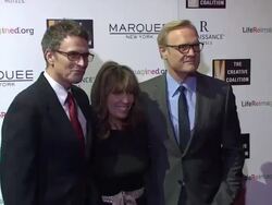 Tim Daly, Robin Bronk & Lawrence O'Donnell at The Creative Coalition's Spotlight Awards Dinner Gala Stock Footage