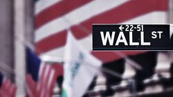 Wall Street sign, downtown Manhattan, New York City Stock Footage