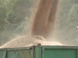 Loading the wheat Stock Footage