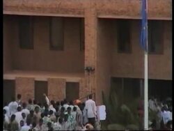 SUDAN: KHARTOUM: PROTESTERS ATTACK BRITISH EMBASSY News Clip