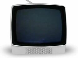Old portable television Stock Footage