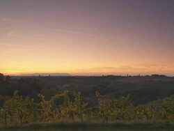 HD TIME LAPSE: Dusk to Night Over Vineyards Stock Footage