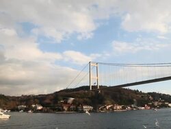 HD: Fatih Sultan Mehmet Bridge Stock Footage