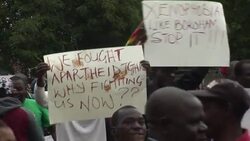 CLEAN : Zimbabweans protest S Africa xenophobic attacks News Clip