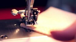 Sewing machine working Stock Footage