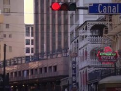 MS, Traffic on Canal Street, New Orleans, Louisiana, USA Stock Footage