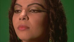 Cleopatra poses against a green screen. Stock Footage