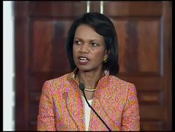 Rice says 'high time Russia meets obligations' over Georgia News Clip