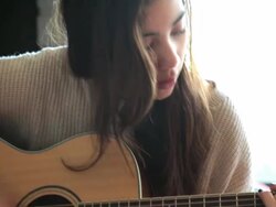 Teenager plays guitar Stock Footage