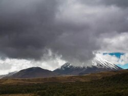 TIME LAPSE: Volcano Mt Ngauruhoe Stock Footage