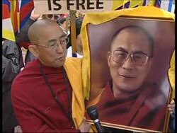 Pro Tibet rally ahead of parade of Olympic torch News Clip